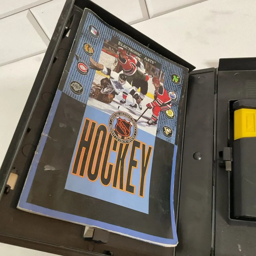 Vintage NHL Hockey Sega Genesis, 1991 With Book. Used. Untested